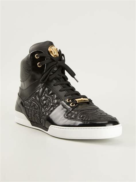 versace collection hi-top sneaker|farfetch Versace sneakers.